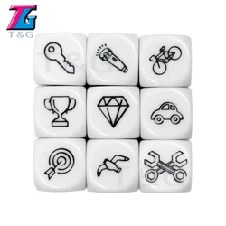 9pcs Puzzle Dice Cube Set Imagine  Foster Imagination Story Cubes Training Of Oral Thinking Sticker Style