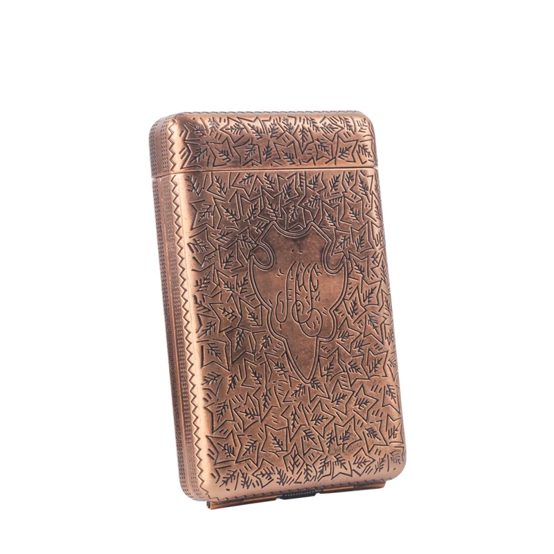 Vintage Three Open Cigarette Case Cigarette Case Travel Zinc Alloy Luxury Elegance Hold 14 Cigarettes Holder Box