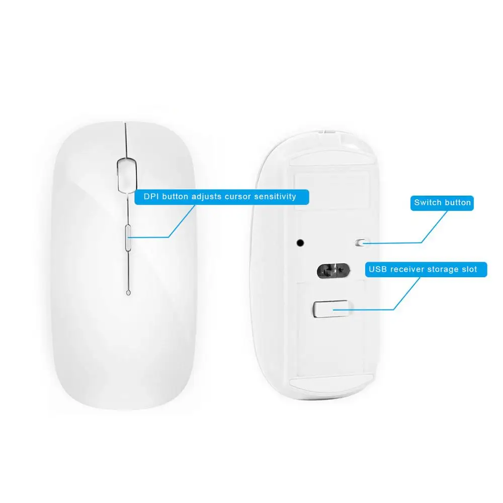 Wireless keyboard and mouse set ergonomic silent keyboard USB interface for Android Apple TV MAC