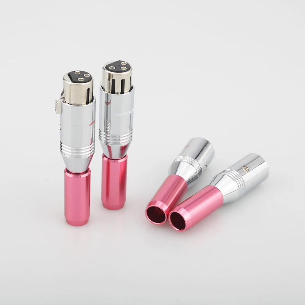 Audicorast 2 Nữ 2 Chiếc Nam XLR Hi Cấp Âm Thanh Hifi Jack 3 Chân Cắm Cổng Kết Nối Đen Vỏ Kim Loại đồng Thau Đồng Bạc XLR Sock