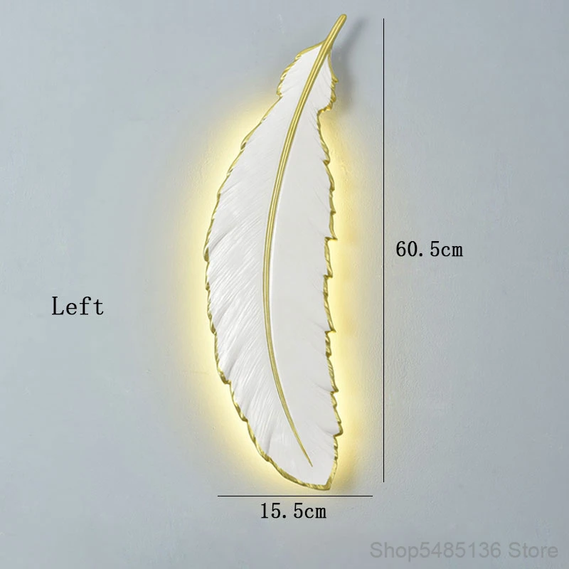 Imagem -05 - Luminária de Parede Moderna Nórdica Arandela de Penas Led para Decoração de Quarto e Sala de Estar