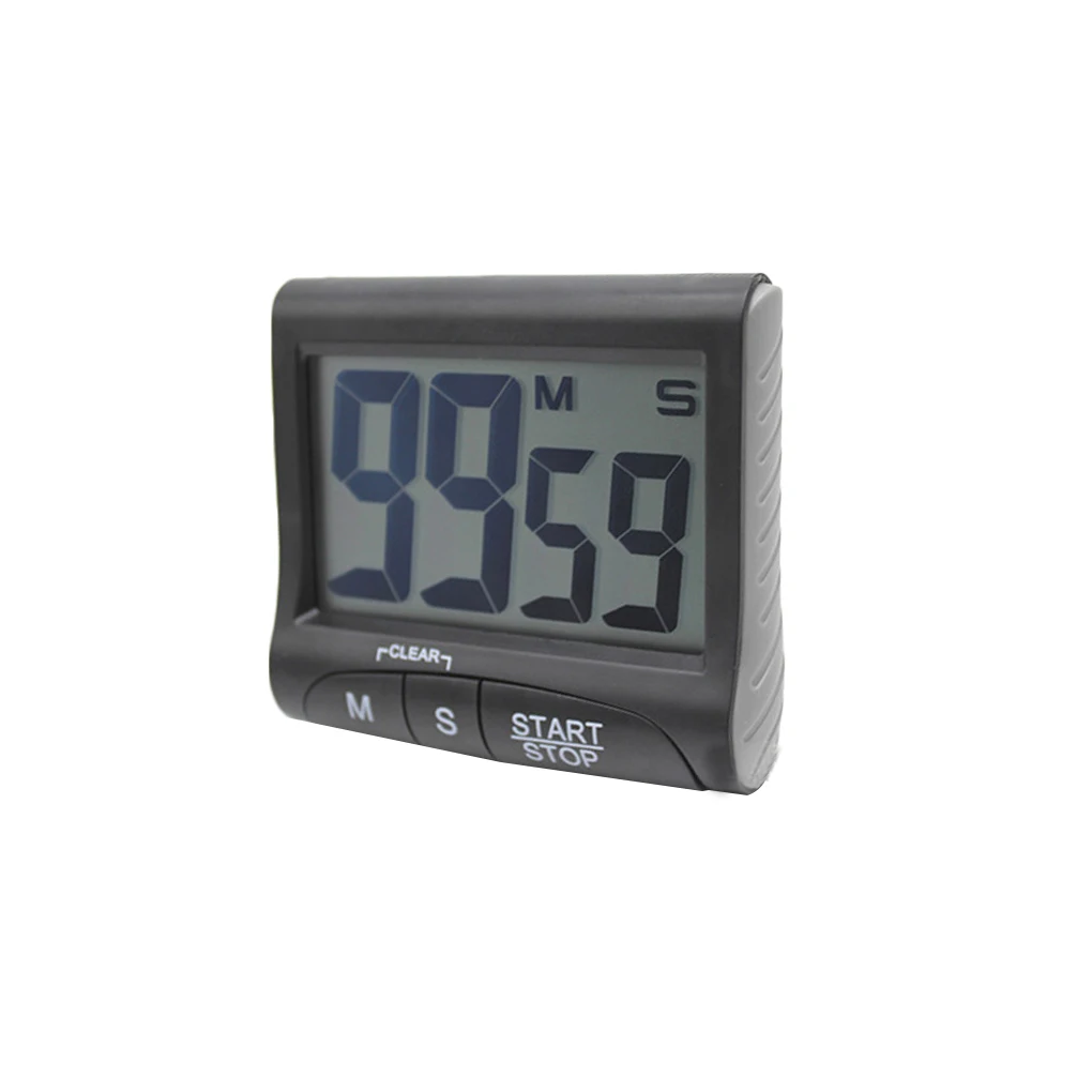 LCD Digital Kitchen Big Digit Timer Count-Up Down Clock Alarm Electronic Cooking Baking Timer