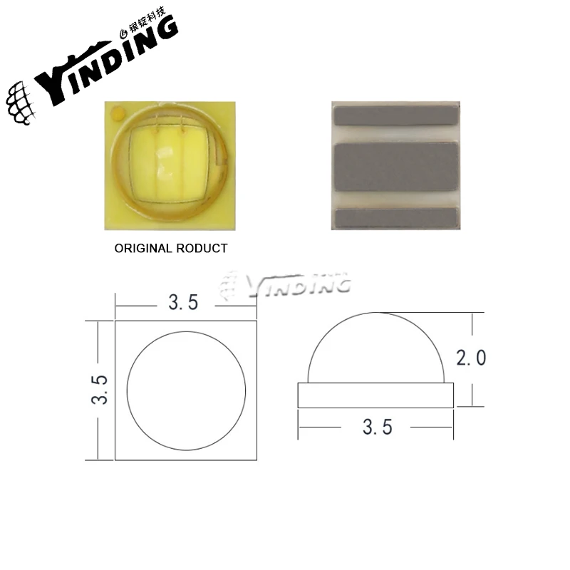 10PCS Seoul 3535 3-5W High power led  Light Emitting Diode 5700-6200K  White 3535 flashlight/headlamp  light source