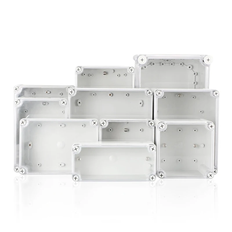 Waterproof junction box IP67 outdoor electrical box transparent cover ABS plastic sealed box waterproof box instrument box