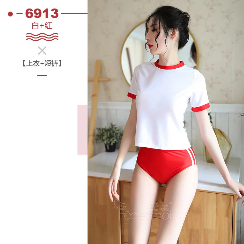 Japanese High School Student Gymnastics Suit Lolita Cosplay Sportwear Gym Clothes Sexy Girl JK Uniform Sport Swimsuit Suits