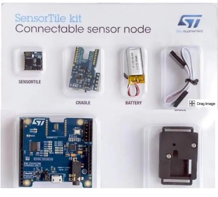 

AvadaTech 1 pcs x STEVAL-STLKT01V1 Development Kits - ARM SensorTile development kit Core ARM Cortex M4F Evaluation Of STM32L476