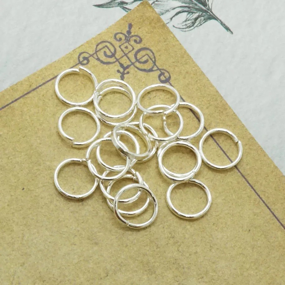 100-300Pcs/lot Silver/kc gold/black/Bronze/Gold Open Circle Jump Rings open single loop for DIY Necklace Bracelet Jewelry Making