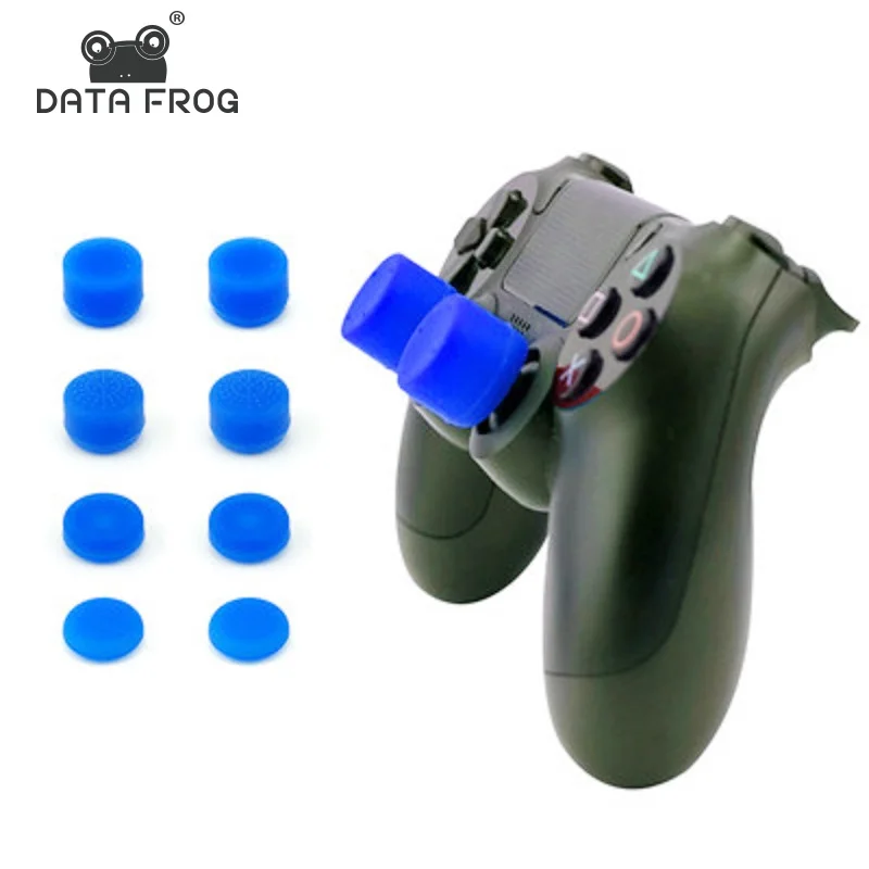 DATA FROG 8pcs Silicone Thumb stick Grips Cap Cover For PS4/PS5 Thumb Grip Protective Cap For Xbox Series X/S Controller