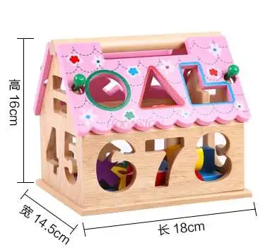 Casa intelligente Per Bambini Ragazzi e Le Ragazze di Apprendimento Precoce Di Puzzle Forma Digitale di Accoppiamento Building Block Giocattoli 1-2-3