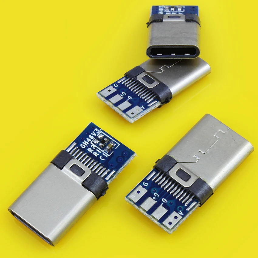 Jcd สำหรับแอนดรอยด์ DIY เชื่อม USB-3.1 OTG ขั้วต่อ USB 3.1ชนิด C ปลั๊กหัวเสียบกับบอร์ด PCB ปลั๊กสายข้อมูลขั้ว USB 3.1