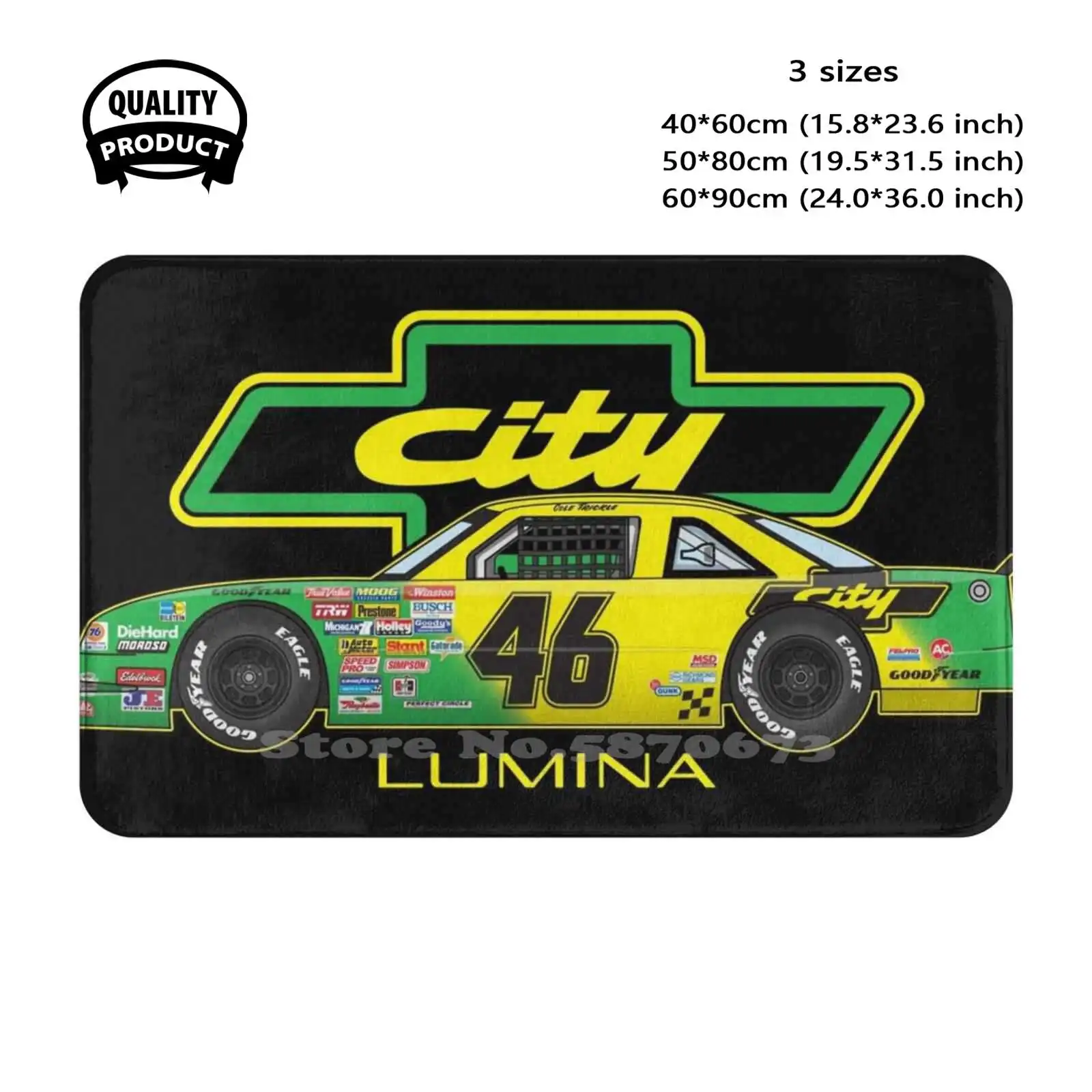 #46 City Days Of Thunder Illustration Soft Cushion Home Carpet Door Mat Car Rug 46 Rowdy Burns Days Of Thunder Movie Reference