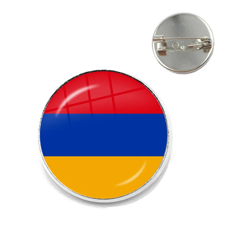 Malta Zambia Zimbabwe Łotwa Armenia Azerbejdżan Arabia Saudyjska ZEA Maroko Flaga narodowa Szklana broszka Kołnierz Szpilki Biżuteria Prezent — zdjęcie 4