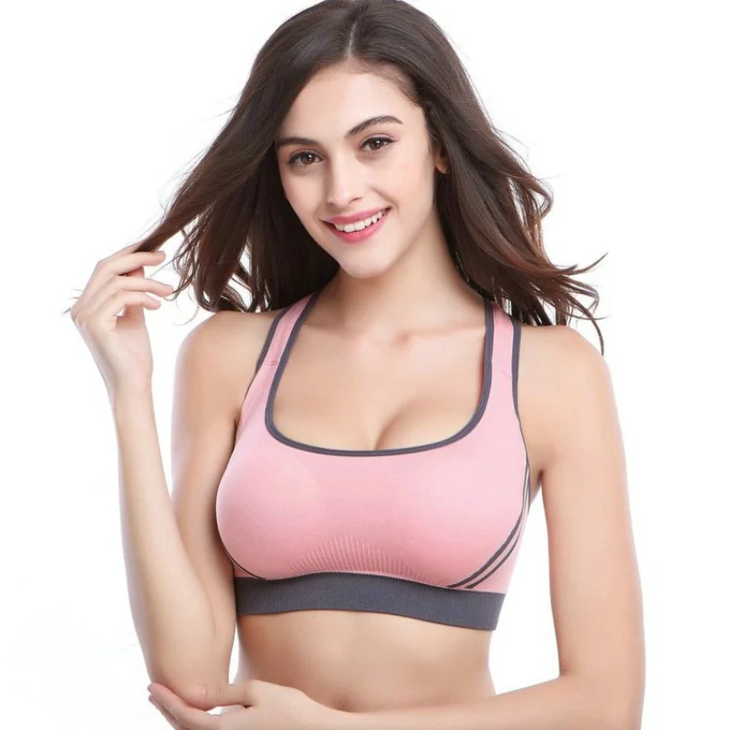 

Comfortable Wide Straps Cotton Bras Breathable Vest Style Cross Beautiful Back Padded Bra Stretch Crop Tops Sexy Soutien Gorge