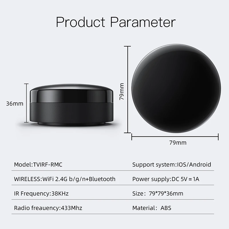 Tuya الذكية واي فاي الأشعة تحت الحمراء RF العالمي عن بعد لمكيف الهواء التلفزيون دعم أليكسا جوجل الرئيسية ، RF433 الأشعة تحت الحمراء للتحكم عن بعد جسر المحور