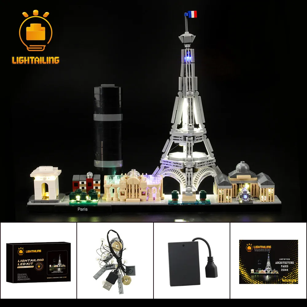 

LIGHTAILING LED Light Kit for 21044 Paris Building Blocks Set (NOT Include the Model) Toys for Children