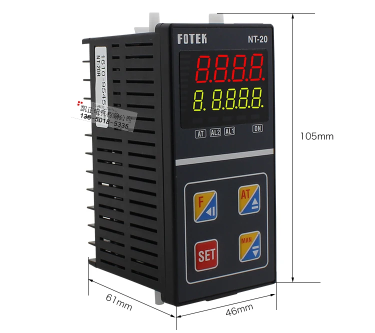 Imagem -06 - Brandnew Autêntico Taiwan Fotek Termostato Inteligente Econômico Nt20r Curta Concha Relógio Nt-20v Nt20-l 4-20ma Realy Ssr