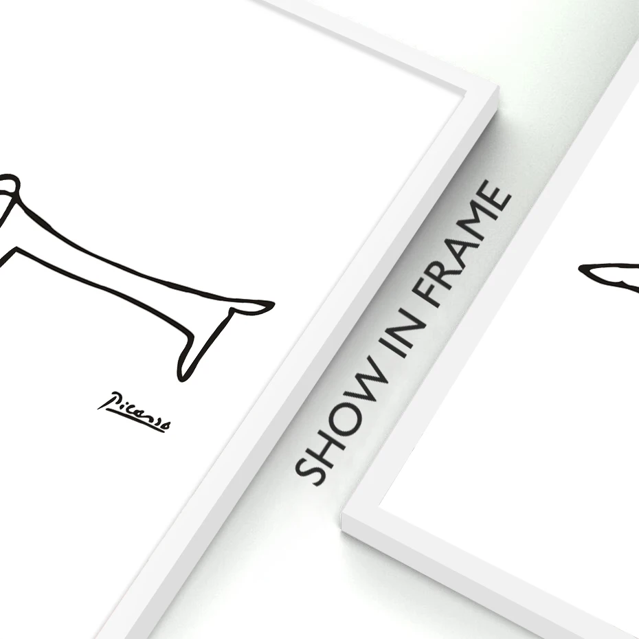 บทคัดย่อศิลปะสัตว์ภาพวาดเนอสเซอรี่ Decor ภาพวาดผ้าใบ Minimalist สีดำและสีขาวพิมพ์ภาพโปสเตอร์ตกแต่งบ้าน