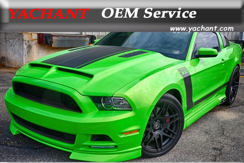 High Quality Fiber Glass FRP Hood Fit For 10-14 Mustang Shelby GT500 GT V6 Tru Carbon A53KR Style Ram Air Bonnet In stock