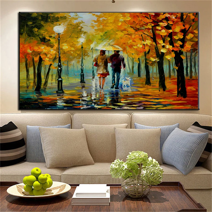 

Large Size 100% Hand-Painted Oil Painting Wall Art Pictures Abstract Knife Paintings Canvas Picture Living Room Home Decor Mural