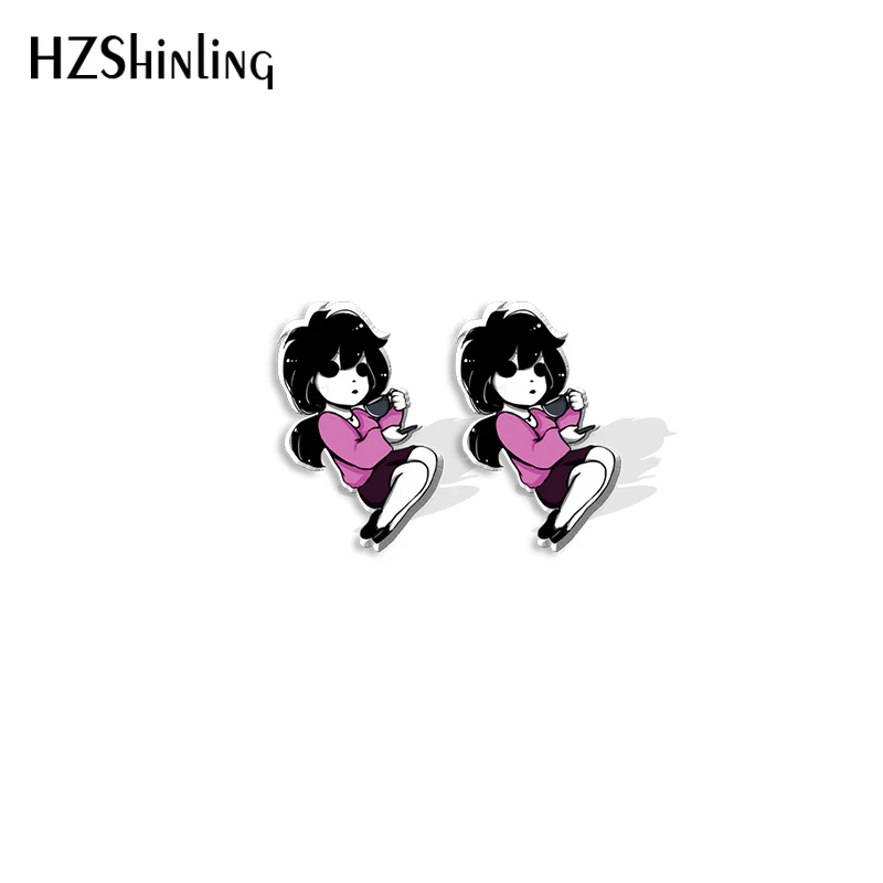 2021 New Jane and Jeff the Killer Stud Earring Horror Movie Acrylic Resin Earrings Epoxy Handmade Jewelry Gifts Girl