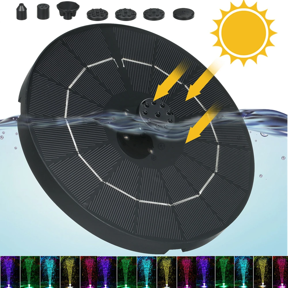 

3.8W Solar Water Fountain Lights Garden Waterfall Fountain Pool Pond Bird Bath Solar Panel Powered Water Pump Garden Decoration