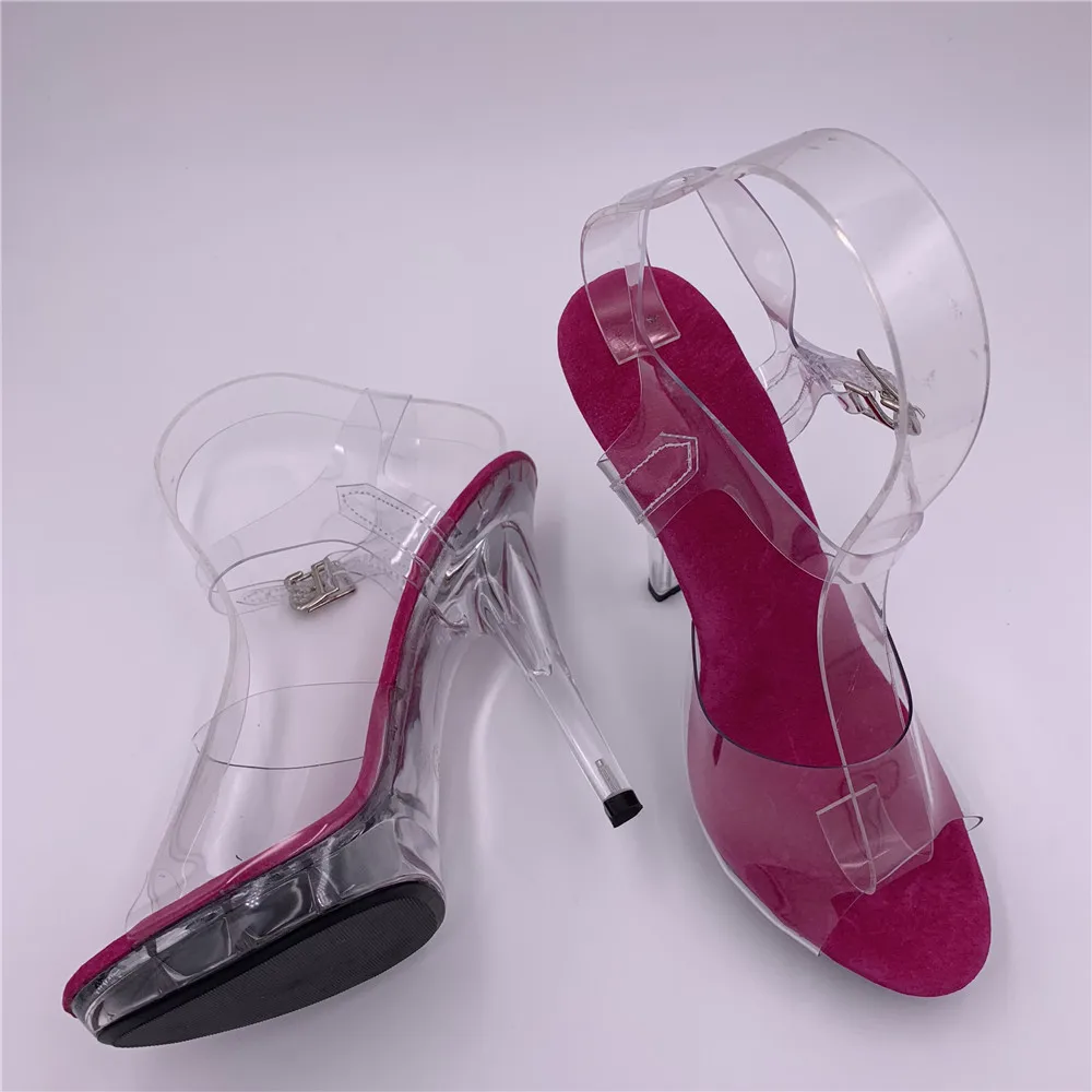 13 cm sexy high heels, crystal soles women stage sexy runway shoes, pole dancing sandals