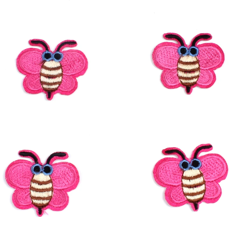 10pcs/lot Cartoon Animal Patches Iron On Embroidery Bee Appliqued Small bee Stickers Baby Kid Backpack Coat Sweater Sewing Patch