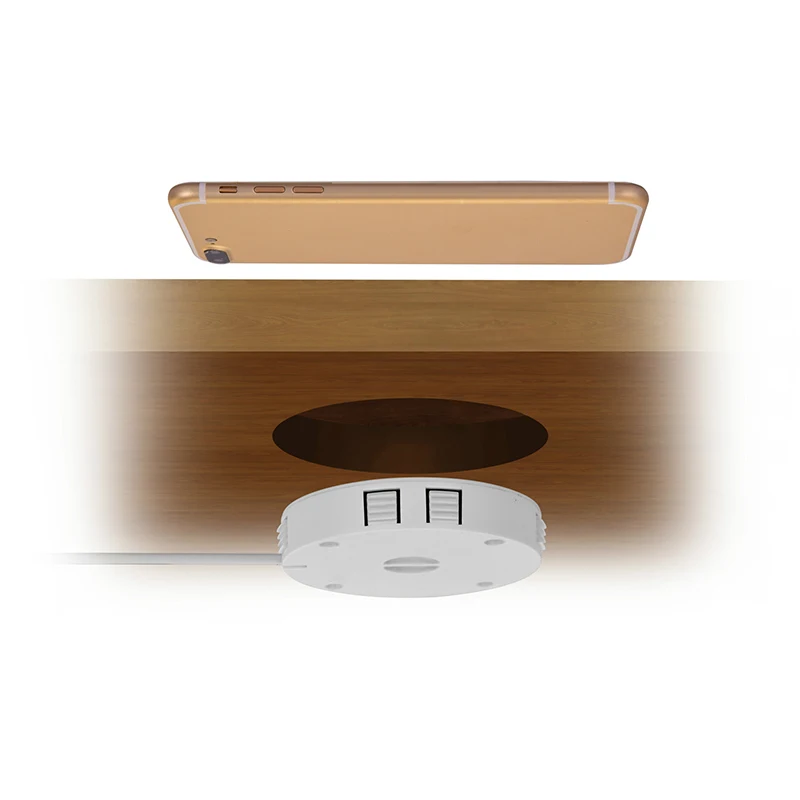 Invisible Wireless Charger QI Desk Embeded Fast Charging for Pad Iphone 11 X Samsung Xiaomi Easy Installation Quick Charger