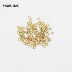 200pcs/bag 14k real gold plated brass metal Open Jump Rings for jewelry making diy jewellery connector ring 2.6/3/3.5/4mm