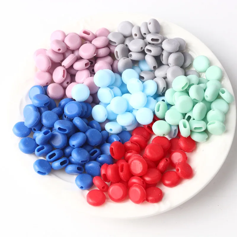 50/1000pcs Silicone Adjusting Buckle Flat Soft Rubber Mask Elastic Band Earmuffs Hanging Ear Rope Mask Non-slip Accessories