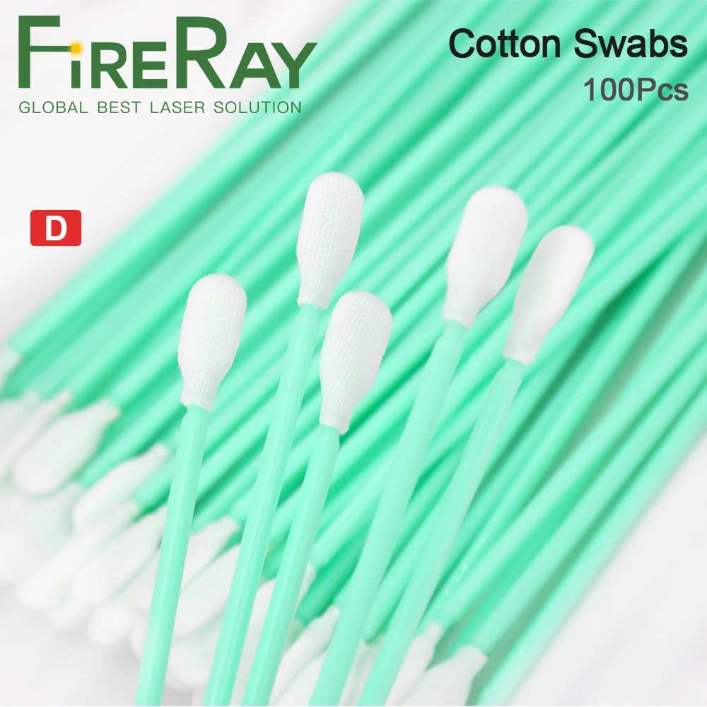 FireRay 100 قطعة أعواد قطنية غير منسوجة مقاس 70 مللي متر 100 مللي متر 125 مللي متر 162 مللي متر مقاومة للغبار لعدسات التركيز النظيفة والنوافذ الواقية