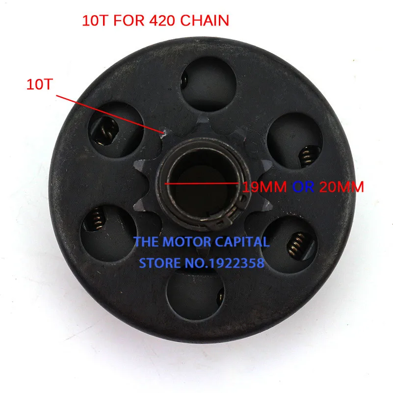 10t 11t 12t 13t 18t for 16mm 19mm 20mm  35 link 420  428   Centrifugal Automatic Clutch fit GO Kart Minibike