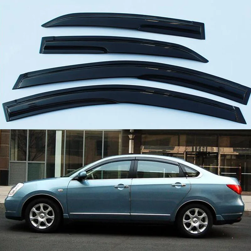 

Side Window Deflector Acrylic Sun Rain Deflector Weather Shield for For Nissan Sentra 2006 2007 2008 2009 2010 2011