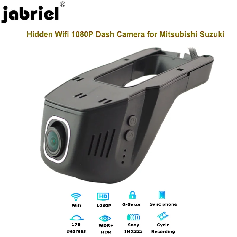 Jabriel 1080P car dvr dash cam 24 hour video recorder rear Camera for mitsubishi lancer outlander asx suzuki swift jimny vitara