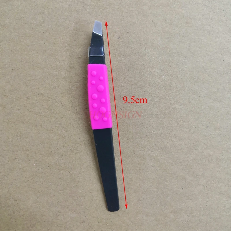 Silica gel tweezer Eyebrows feminine Tweezers Makeup Clip Stainless Steel Eyebrow Folder  Tweezer Beauty Tools For Girl Female