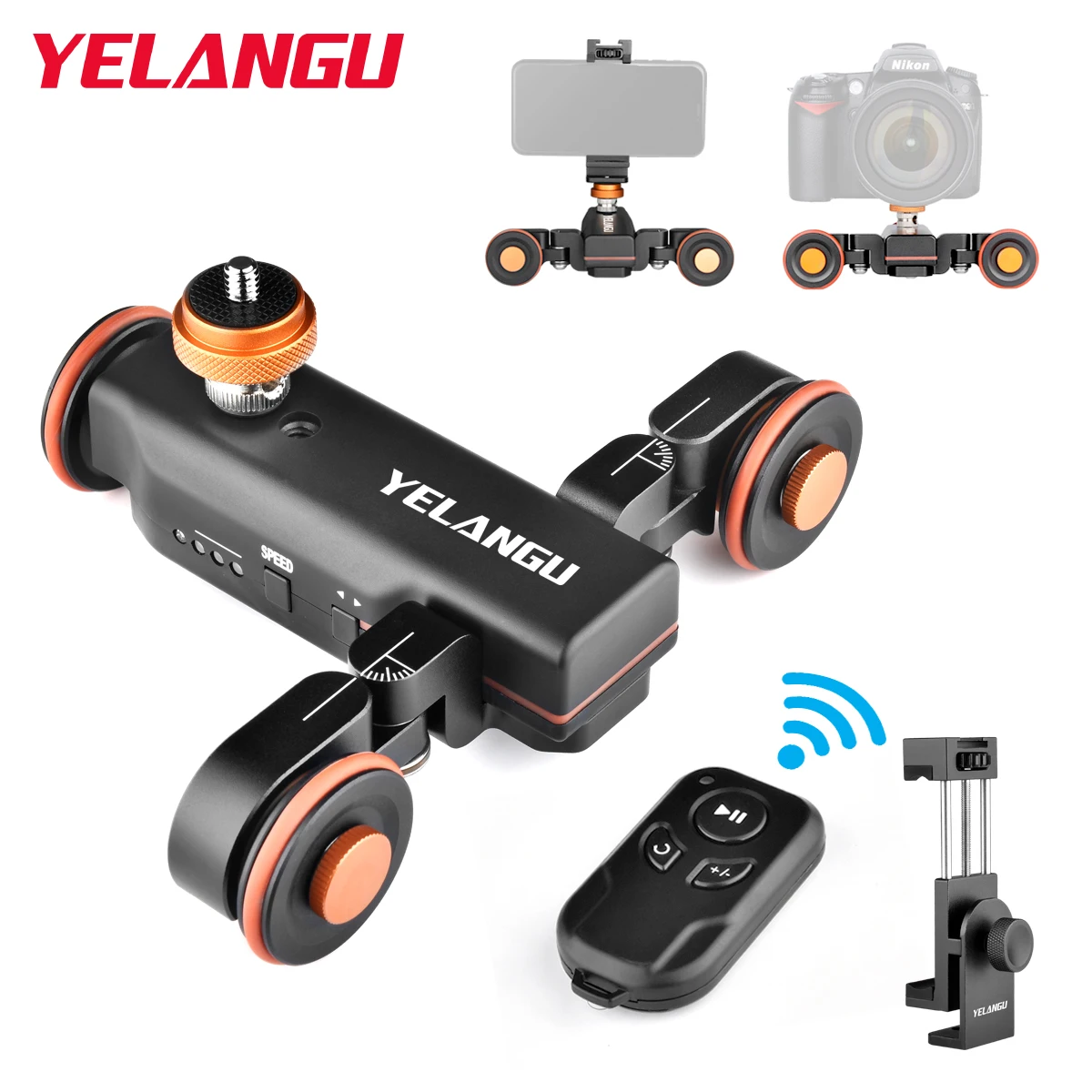 

YELANGU Motorized Camera Slider Rechargeable Camera Dolly Slider Rail for DSLR Camera Camcorder Gopro Smartphone Track Slider