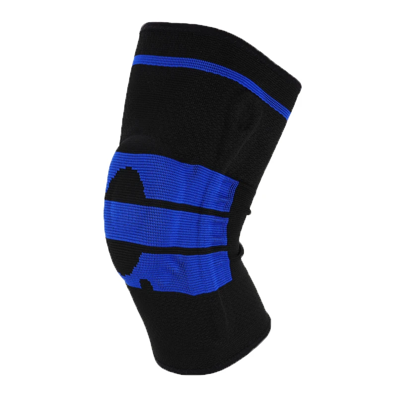 

Indoor Outdoor 3D Silicone Spring Knee Pad Knitted Weaving Compression Basketball Knee Protector Brace Sleeve Support Sports