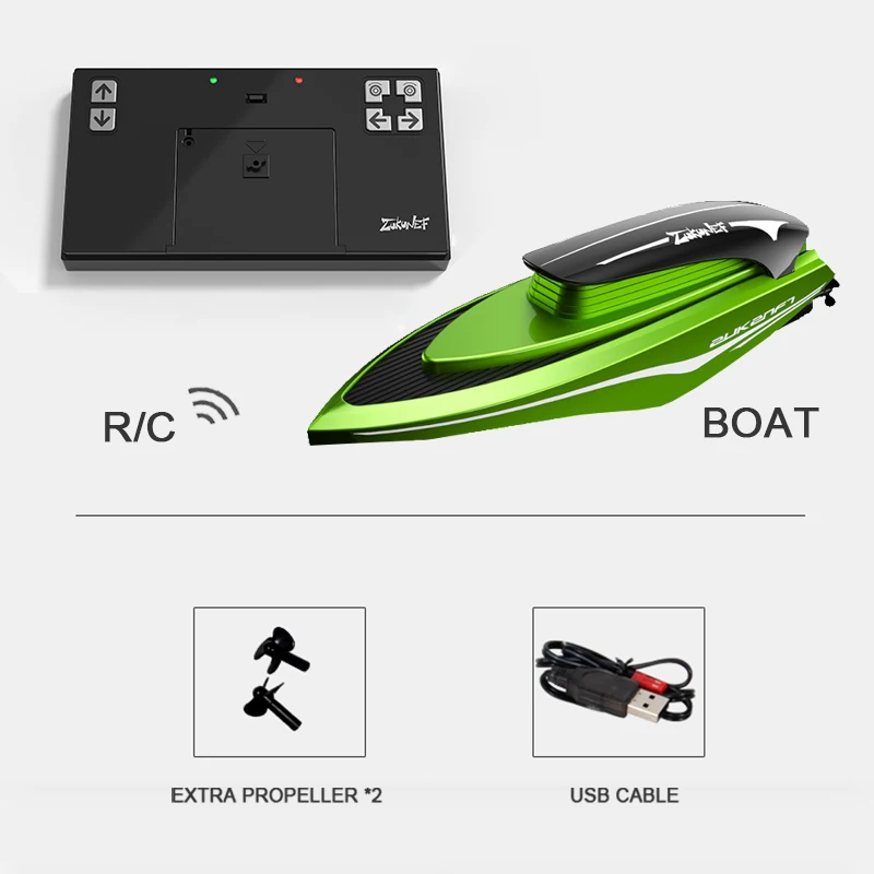 Mini RC Speedboat High Speed Radio Remote Control Racing Ship Water Game Electric Competition Outdoor Pool Tub Toys Kids Gifts