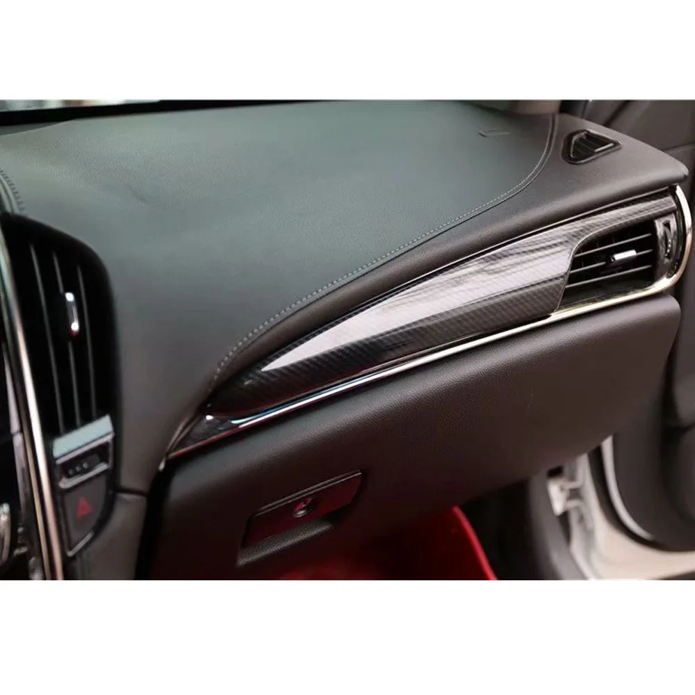 3Pcs/set Car Front Dashboard Decoration Strips Stickers For Cadillac ATSL 2014 2015 2016 2017 LHD Car Styling Molding