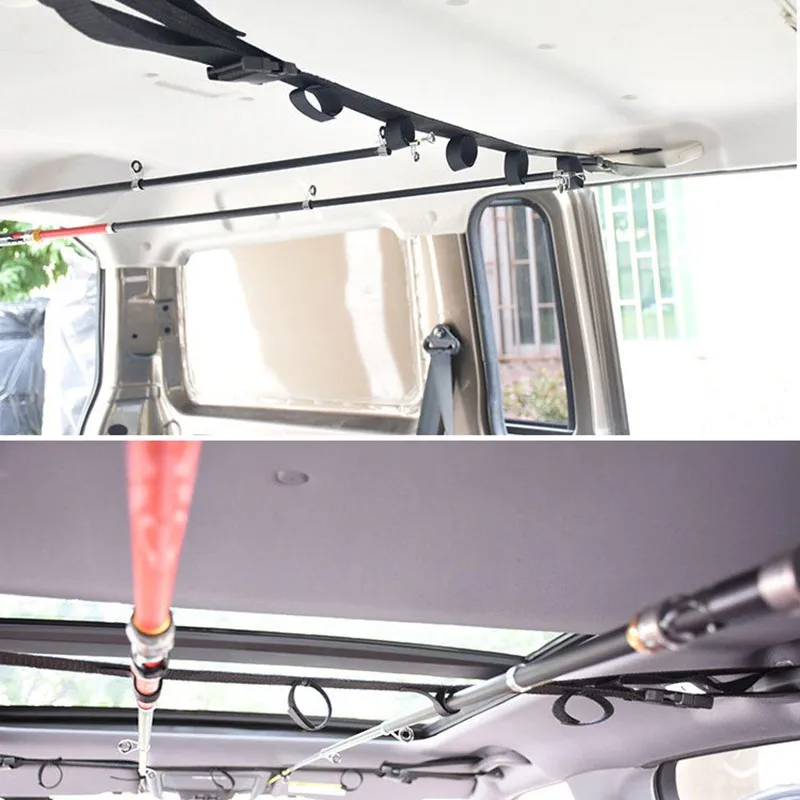 1pcs/2 pcs  Fishing Rod Car Bracket With Support Belt With Bracket System Fishing Car Interior Kidnapping Fishing Tools