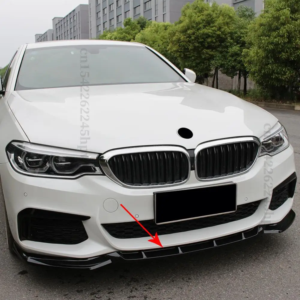 Front Bumper Lip Chin Guard Diffuser Cover Deflector For BMW G30 G31 5 Series 2017 2018 2019 2020 Body Kit Carbon Fiber Tuning