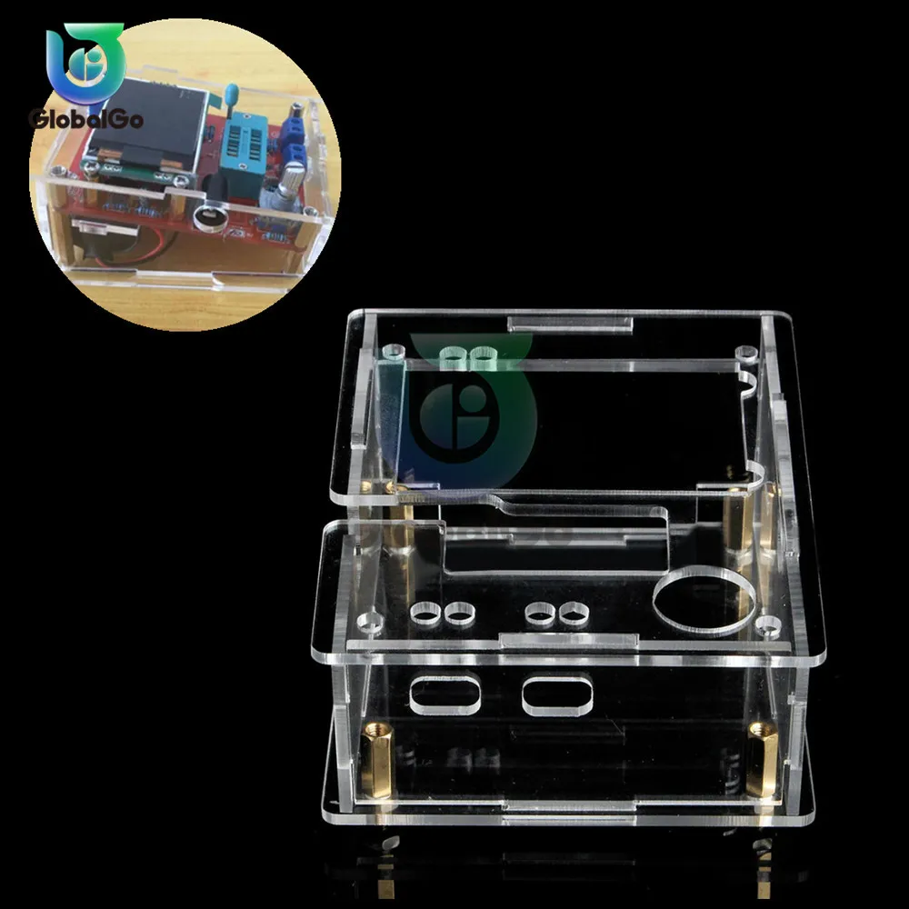 Acrylic Transparent Case Shell for TFT GM328 Transistor Tester Diode LCR Meter PWM Square Wave DIY Kit