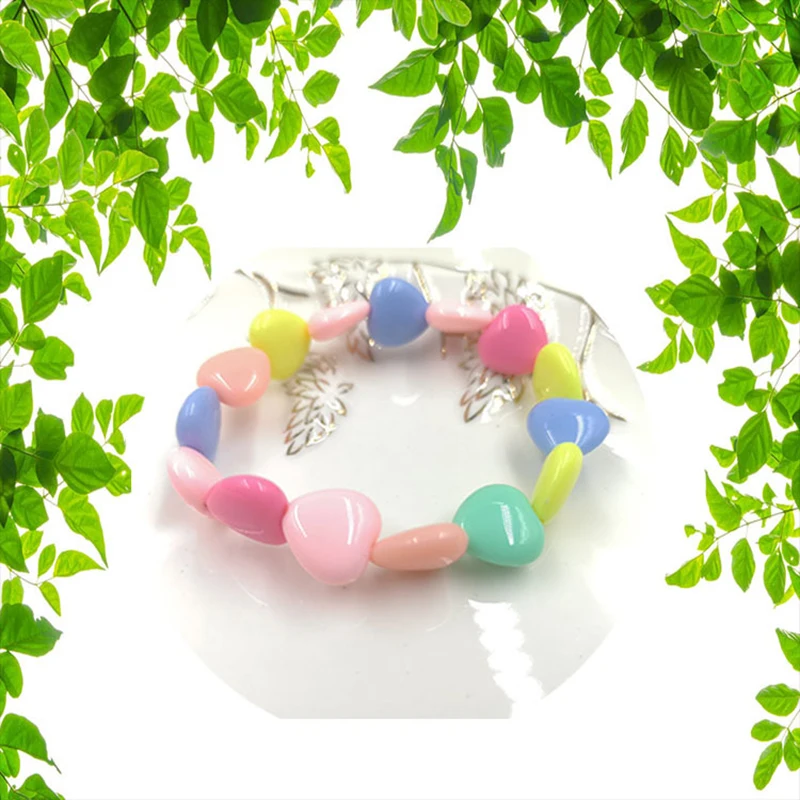 50pcs Love Beads DIY Toy Children Girl Gift Weaving Necklace Bracelet Creative Handmade Jewelry Making Beaded Crafts Toys