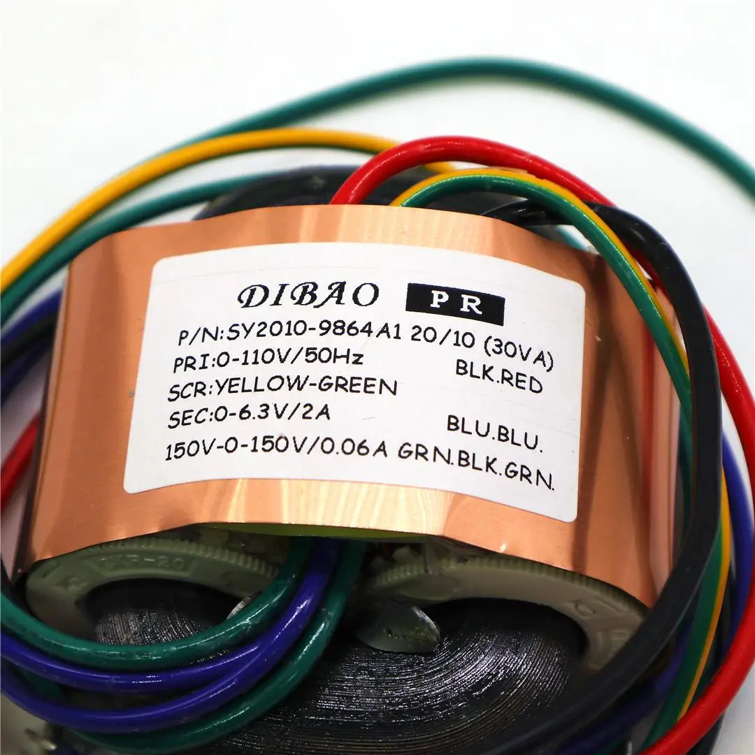 Трансформаторный выход R-типа, 30 Вт, переменный ток 150 В-0-150 В/60 мА 0-6,3 В/2 А для лампового предусилителя 12AX7/6N3/6N4, плата усилителя catena