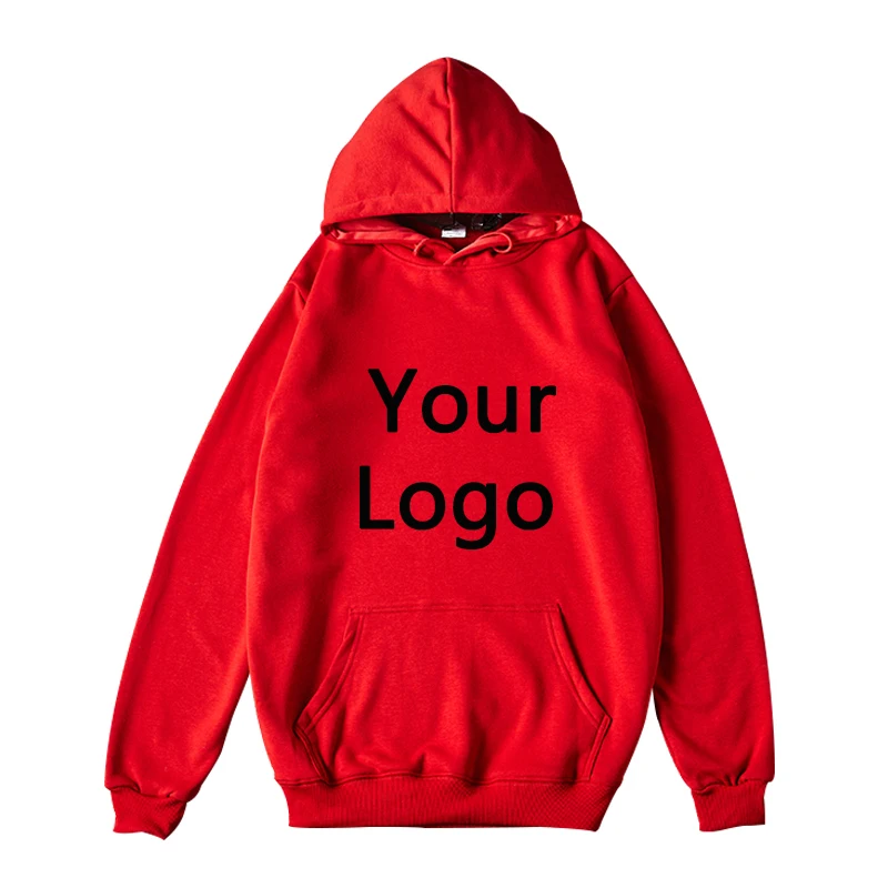 Pure Cotton Hoodie Custom DIY Text Logo High Quality Tees Customized Sweatshirt Couple Clothing Good Friend Birthday Gift