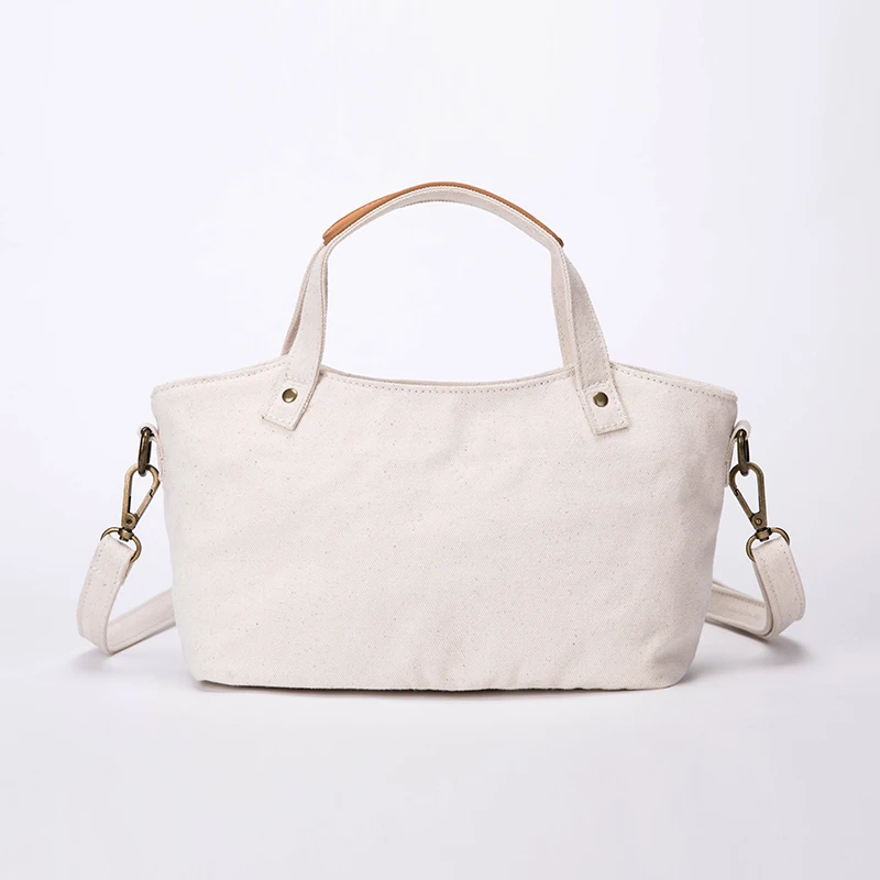 Bolso de mano Simple para mujer, bandolera Diagonal de lona informal