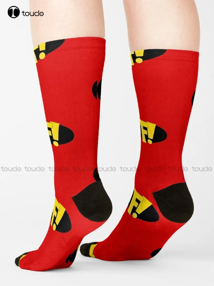 F Is For Freakazoid Socks Football Socks Youth Boys Christmas Gift Unisex Adult Teen Youth Socks Custom 360° Digital Print