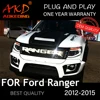 포드 레인저 용 헤드 T6 2012-2015 자동차 автомобильные товары LED DRL Hella 5 크세논 렌즈 Hid H7 에베레스트 자동차 액세서리 2