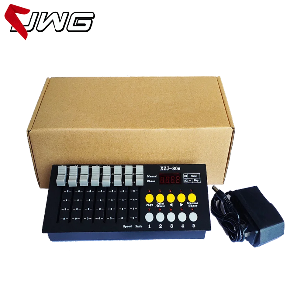 8 faders Mini Console Cheap Price 80 Channels Palm DMX Console For Led Par Light Led Moving Heads Lighting