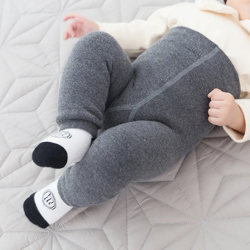 Baby Girl Stockings Autumn and Winter Thickening Pantyhose baby boys Warm Solid  Big PP pants Newborn Tights Socks